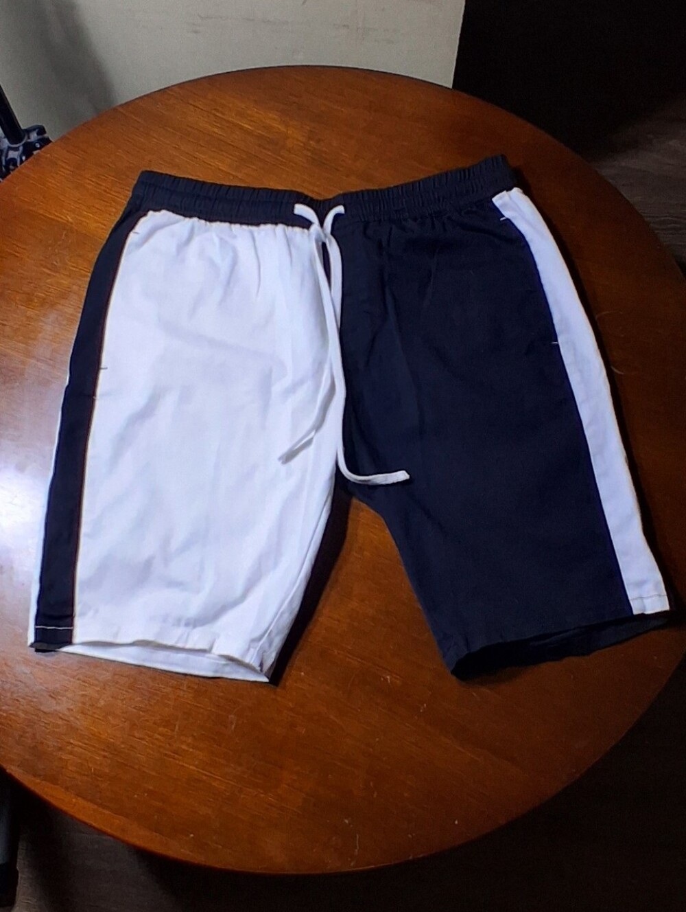 NWT Fashion Nova Split Travis Twill Shorts - Black/White XXL